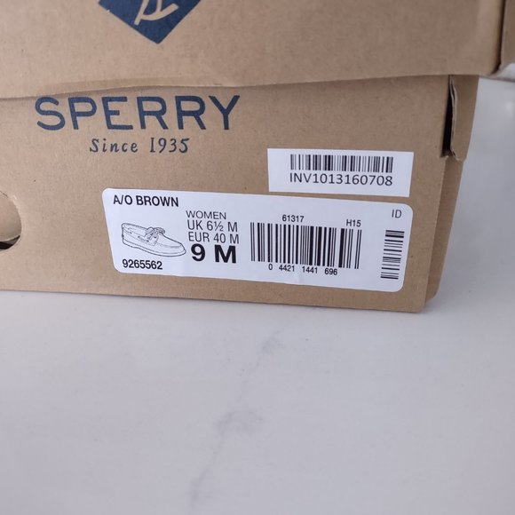 Sperry Top-Sider Women's A/O BROWN 2 Eye Boat Shoes | 9265562 | NWT - Picture 8 of 8